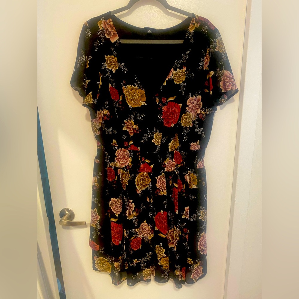 Torrid floral flutter skirt skater dress SIZE 2
